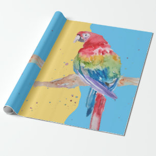 Parrots van de Waterverf van Parrots Cadeaupapier