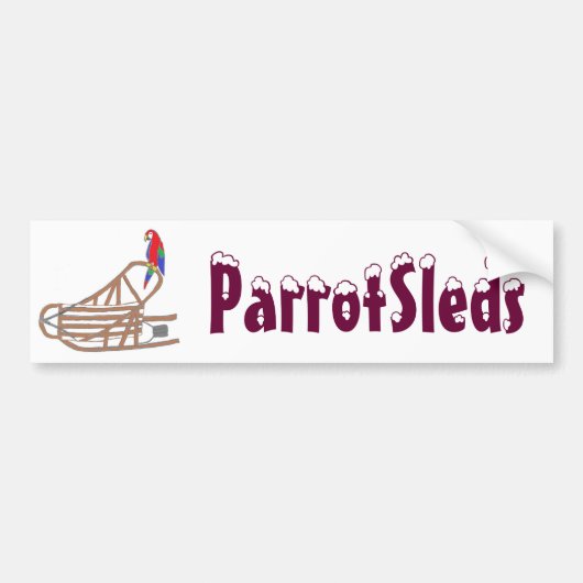 ParrotSleds - Bumpersticker (Voorkant)