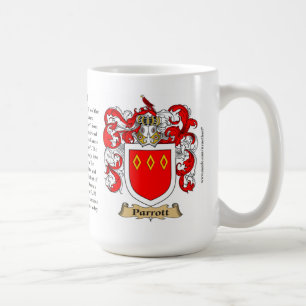 Parrott Family Coat of Arms Koffiemok