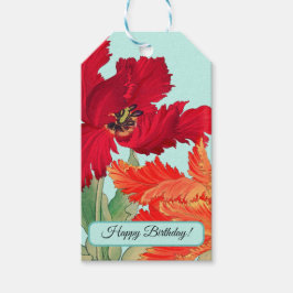 Parrottulp, Floral Cadeaulabel