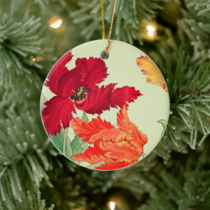 Parrottulp, Floral Keramisch Ornament