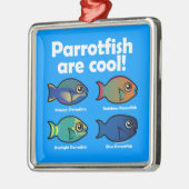 Parrotvis is kool! metalen ornament (Links)
