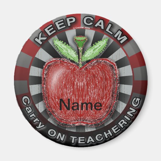 Parry On Teacher Apple aimant (Devant)