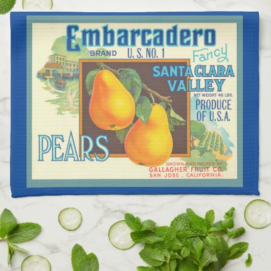 Pars Fruit Crate Art Kitchen Towel Theedoek (Gevouwen)