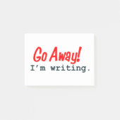 Pars, j'écris des notes de post-it (Devant)