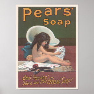 Pars Soap Cat Bath Ad Poster