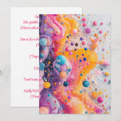 Parsemé d'amour Invitation | Color Pop (Devant / Derrière)