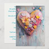 Parsemé d'amour Invitation | Douces petites taches (Devant / Derrière)