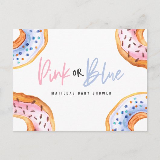 Parsemé de faire-part de baby shower beigne d'amou (Devant)