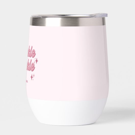 Parsemer Sprinkle Pink Vin Thermal Tumbler (Gauche)