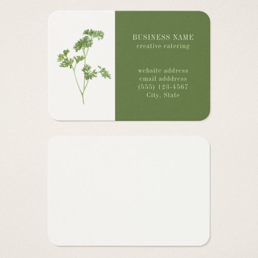 PARSLEY 3,5x2,5 Carte de visite II (Devant & derrière)