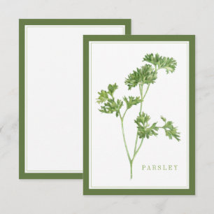 PARSLEY 3,5x5 - Carte plate/verte