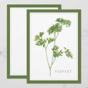 PARSLEY FRAIS 5,5x7,5 Carte à plat / Vert