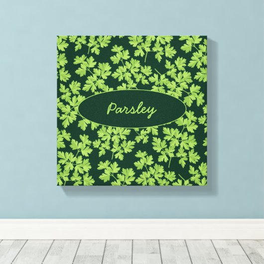 Parsley Pattern Canvas Afdruk (Insitu (Houten vloer))