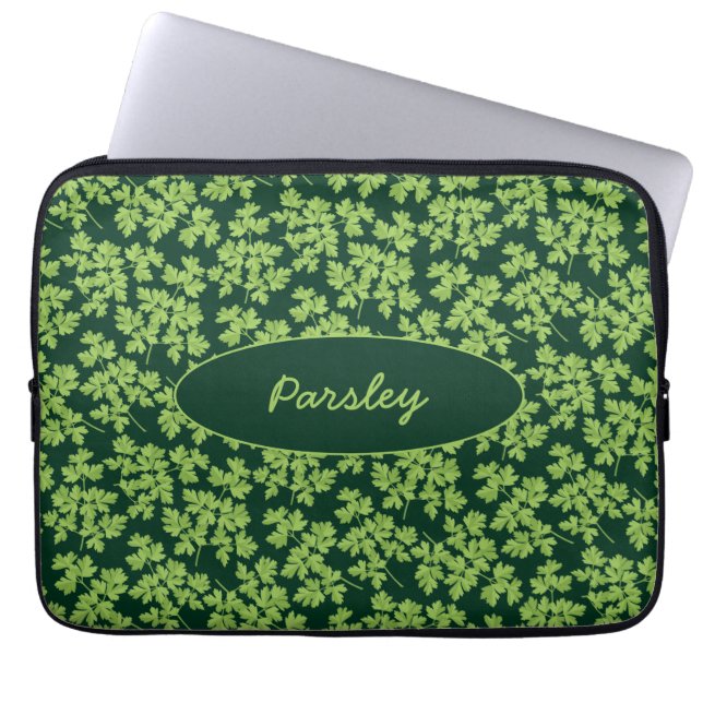 Parsley Pattern Laptop Sleeve (Voorkant)