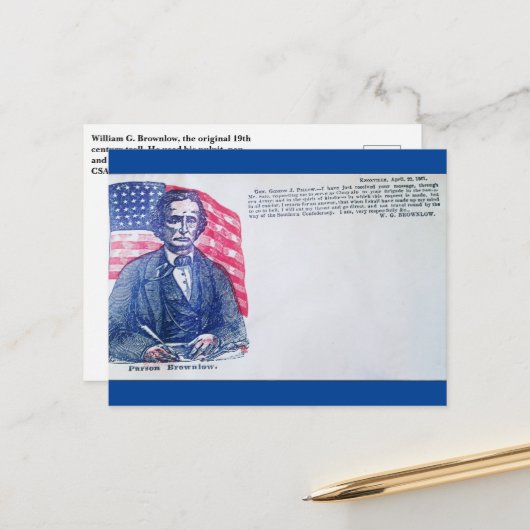 Parson Brownlow quote briefkaart (Voorkant / Achterkant in situ)