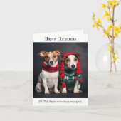 Parson Jack Russell Chiens Bonne carte de Noël (Fleur jaune)