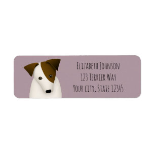 parson jack russell lila ELKE kleur retour adres Etiket