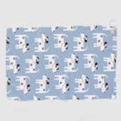 Parson Jack Russell Terrier Dog Pattern Blue Golfhanddoek (Horizontaal)