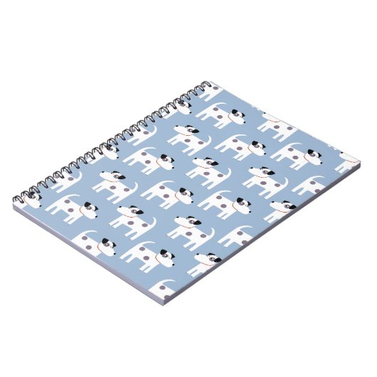 Parson Jack Russell Terrier Dog Pattern Blue Notitieboek (Linkerzijde)