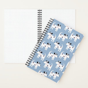 Parson Jack Russell Terrier Dog Pattern Blue Notitieboek