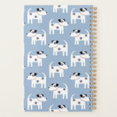 Parson Jack Russell Terrier Dog Pattern Blue Planner (Achterkant)