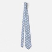 Parson Jack Russell Terrier Dog Pattern Blue Stropdas (Achterkant)