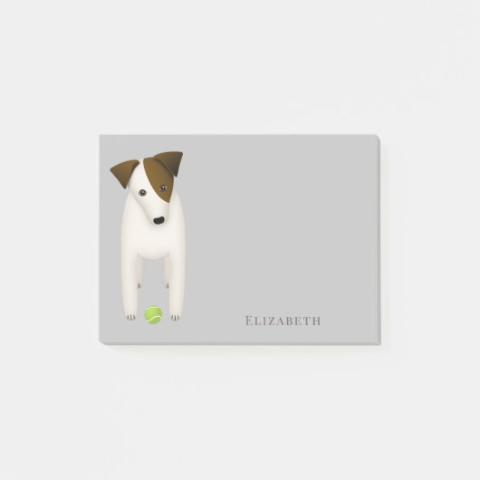 Parson Jack Russell Terrier met schattige hoofdkan Post-it® Notes (Voorkant)