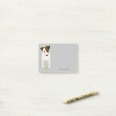 Parson Jack Russell Terrier met schattige hoofdkan Post-it® Notes (Op bureau)