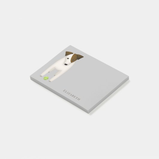 Parson Jack Russell Terrier met schattige hoofdkan Post-it® Notes (Schuin)