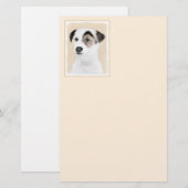 Parson Jack Russell Terrier Painting - Dog Art Briefpapier (Voorkant / Achterkant)