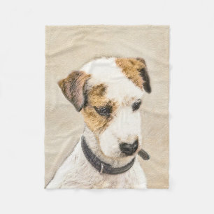 Parson Jack Russell Terrier Painting - Dog Art Fleece Deken