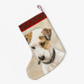 Parson Jack Russell Terrier Painting - Dog Art Kleine Kerstsok (Achterkant (Hangend))