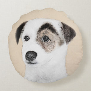 Parson Jack Russell Terrier Painting - Dog Art Rond Kussen