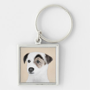 Parson Jack Russell Terrier Painting - Dog Art Sleutelhanger