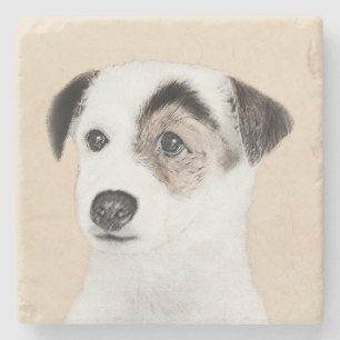 Parson Jack Russell Terrier Painting - Dog Art Stenen Onderzetter