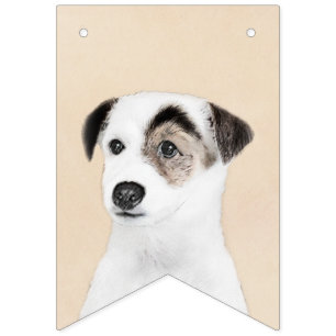 Parson Jack Russell Terrier Painting - Dog Art Vlaggetjes