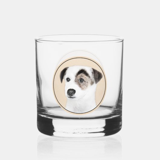 Parson Jack Russell Terrier Painting - Dog Art Whisky Glas (Voorkant)