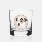 Parson Jack Russell Terrier Painting - Dog Art Whisky Glas (Achterkant)
