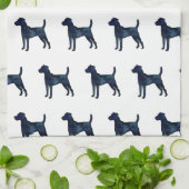 Parson Russel Terrier Black Waterverf Theedoek (Gevouwen)