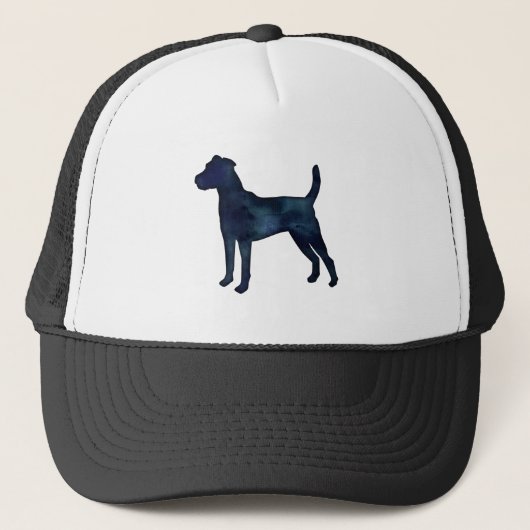 Parson Russel Terrier Black Waterverf Trucker Pet (Voorkant)