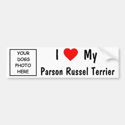 Parson Russel Terrier Bumpersticker (Voorkant)