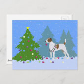 Parson Russell Terrier die kerstboom deinst Feestdagenkaart (Voorkant / Achterkant)