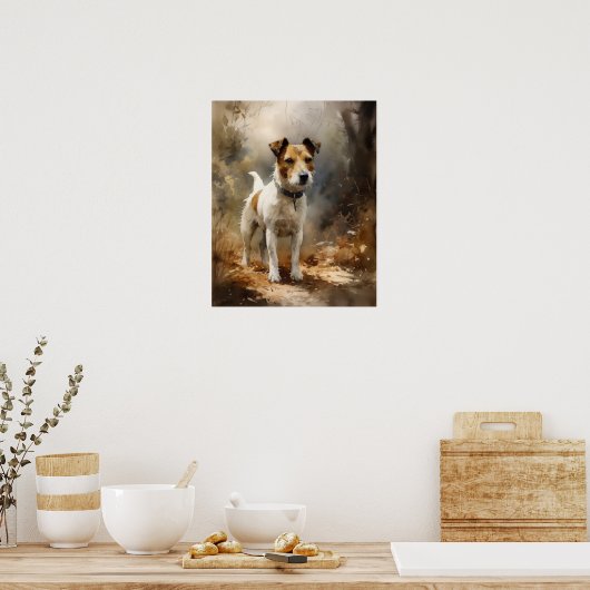 Parson Russell Terrier Dog Art Print Poster (Keuken)
