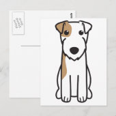 Parson Russell Terrier Dog Cartoon Briefkaart (Voorkant / Achterkant)
