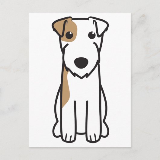Parson Russell Terrier Dog Cartoon Briefkaart (Voorkant)