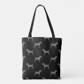 Parson Russell Terrier Dog Silhouettes Patterned Draagtas (Achterkant)