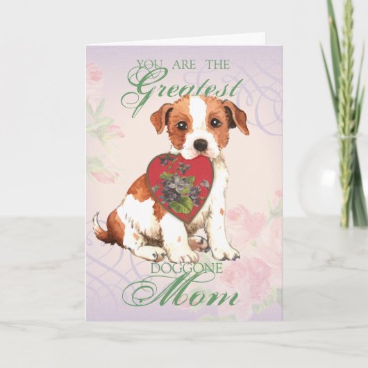 Parson Russell Terrier Heart mama Kaart (Voorkant)