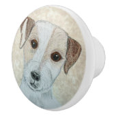 Parson Russell Terrier Keramische Knop (Rechts)