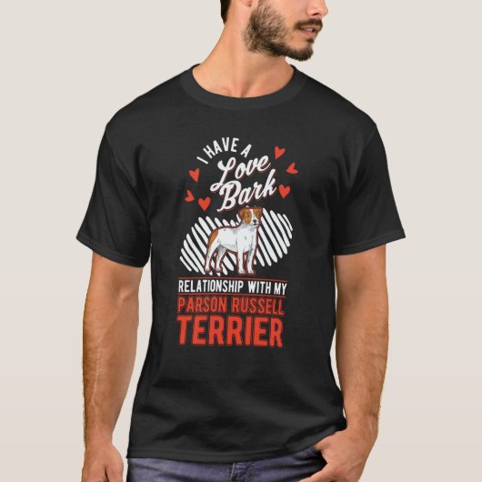Parson Russell Terrier Valentine's Day Parson Russ T-shirt (Voorkant)